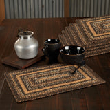 Espresso Jute Rect Placemat Set of 6 12x18