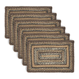 Espresso Jute Rect Placemat Set of 6 12x18