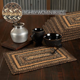 Espresso Jute Rect Placemat Set of 6 12x18