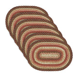 Ginger Spice Jute Oval Placemat Set of 6 12x18