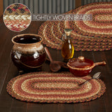 Ginger Spice Jute Oval Placemat Set of 6 12x18