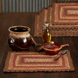 Ginger Spice Jute Rect Placemat Set of 6 12x18