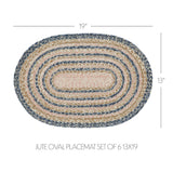 Kaila Jute Oval Placemat Set of 6 13x19