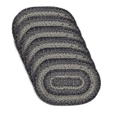 Sawyer Mill Black White Jute Oval Placemat Set of 6 13x19