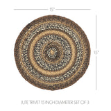 Espresso Jute Trivet 15, Set of 3