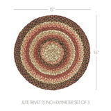 Ginger Spice Jute Trivet 15, Set of 3