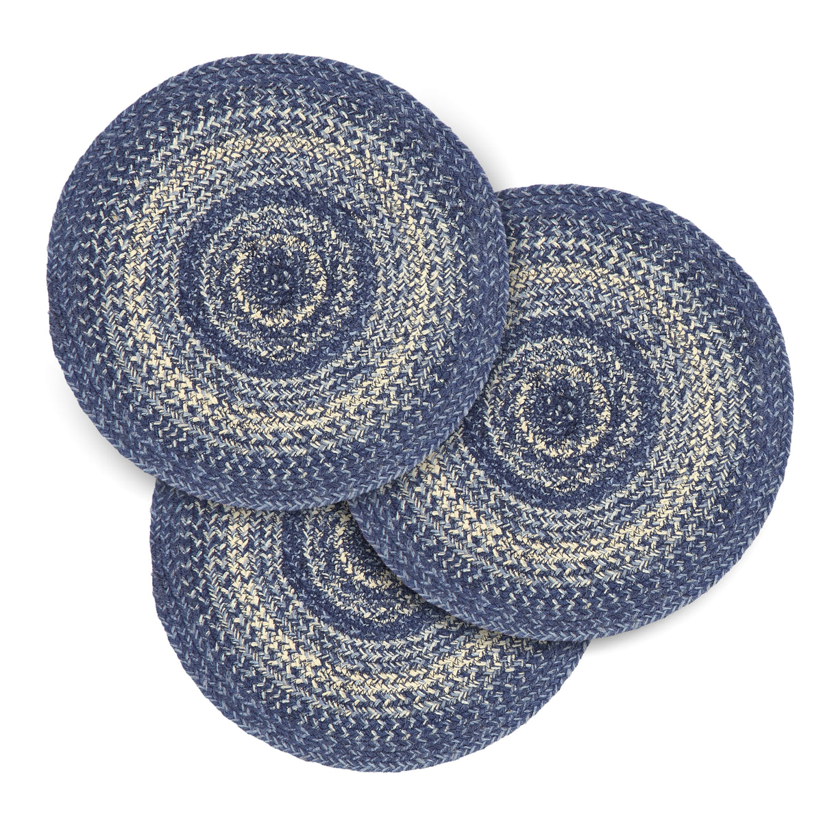 Great Falls Blue Jute Trivet 15, Set of 3