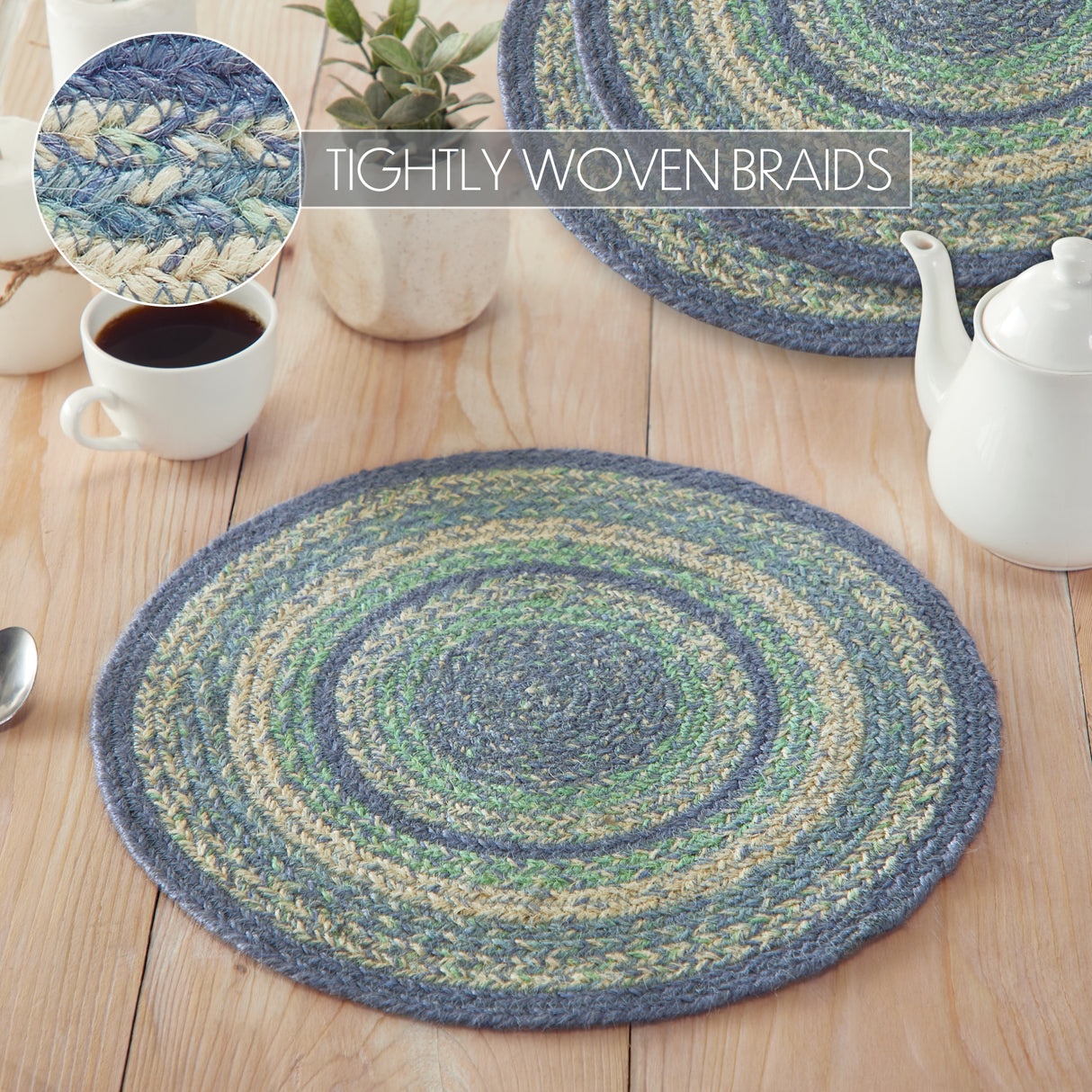 Jolie Jute Trivet 15 inch Diameter Set of 3