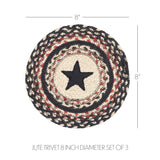 Colonial Star Jute Trivet 8 Set of 3