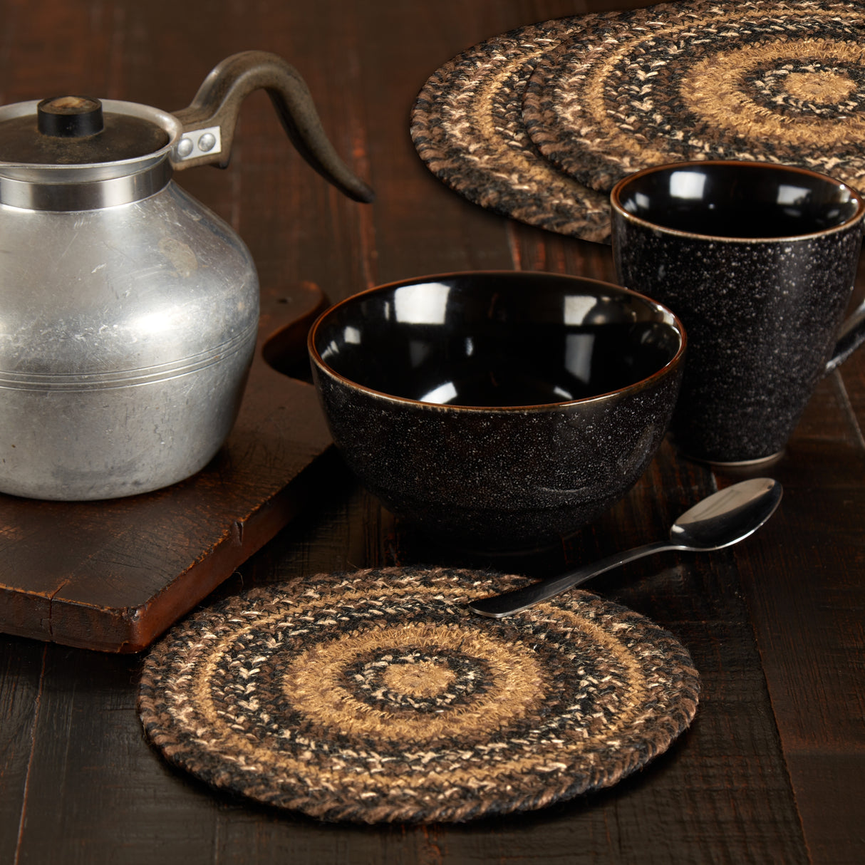 Espresso Jute Trivet 8, Set of 3