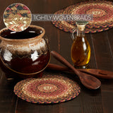 Ginger Spice Jute Trivet 8, Set of 3