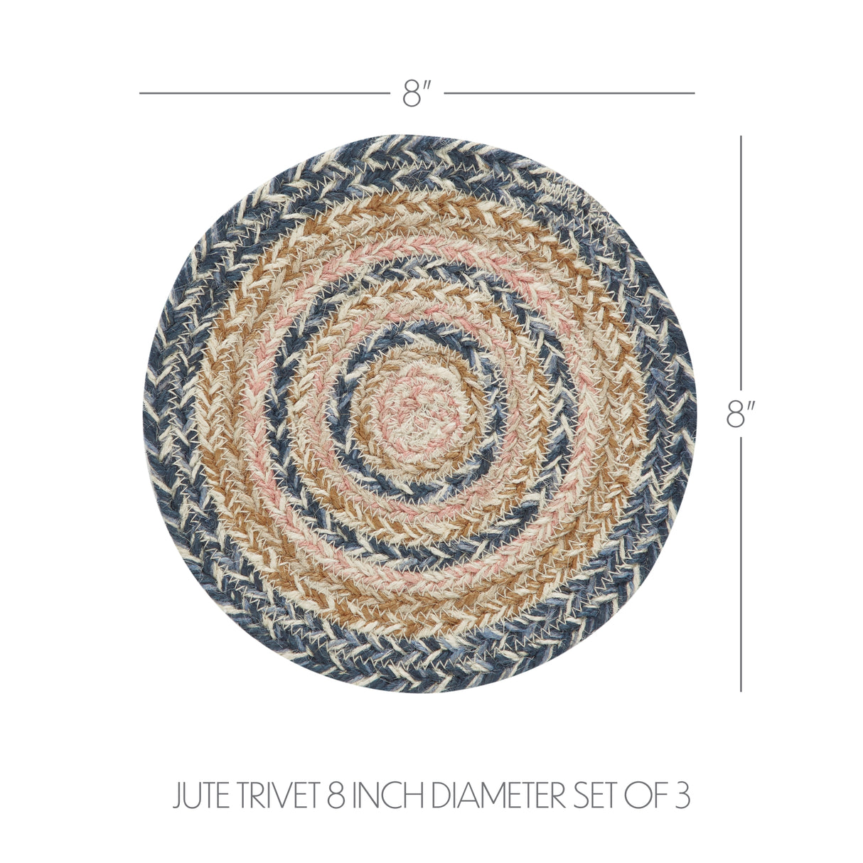 Kaila Jute Trivet 8, Set of 3