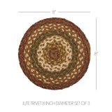 Tea Cabin Jute Trivet 8, Set of 3