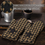 Black Star Oven Mitt Set of 2