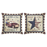 Free and Brave Pillow Cover Set of 2 20Lx20W