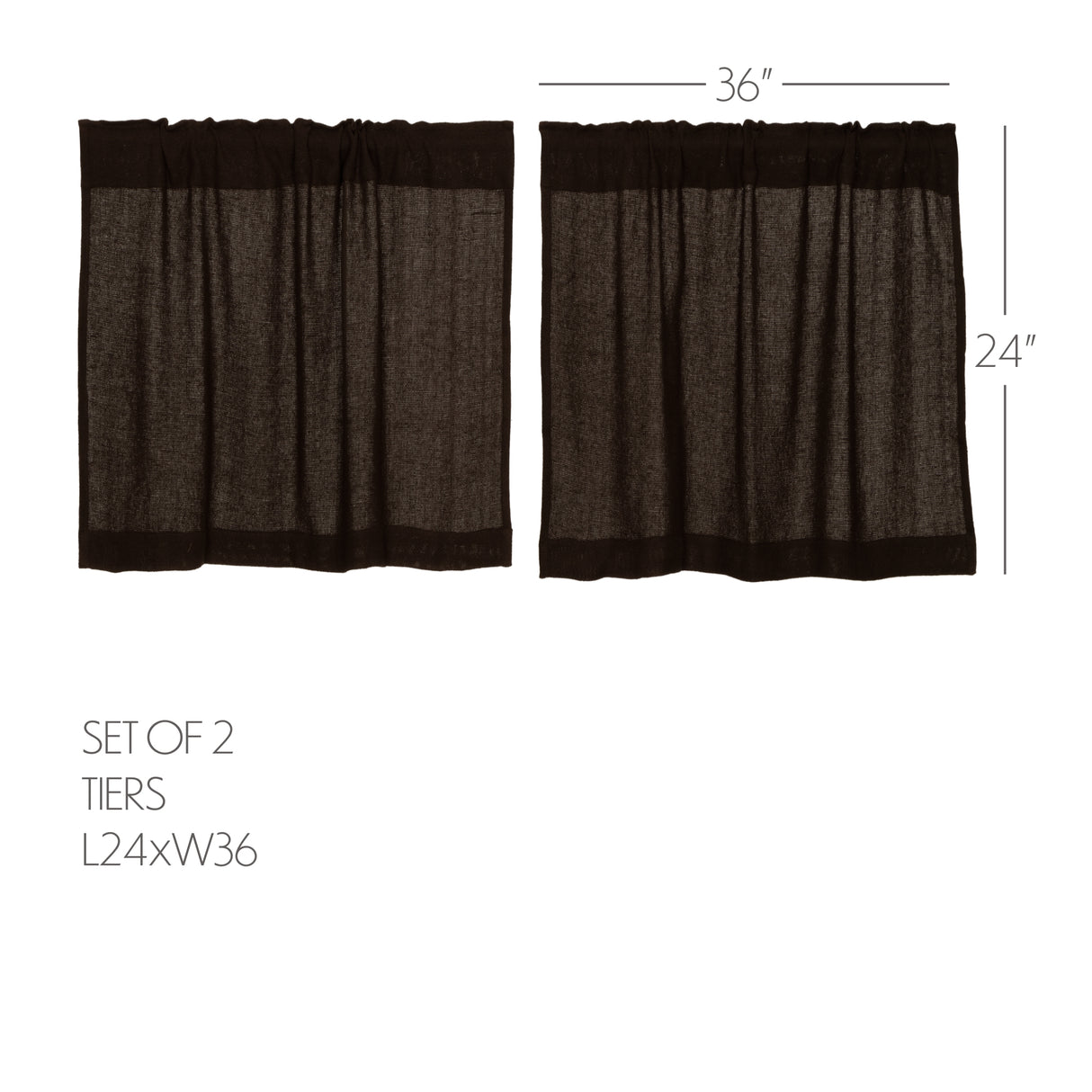 Burlap Antique Curtain Set