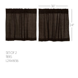 Burlap Antique Curtain Set