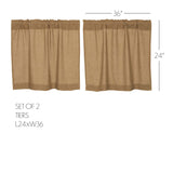 Burlap Antique Curtain Set