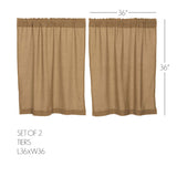 Burlap Antique Curtain Set