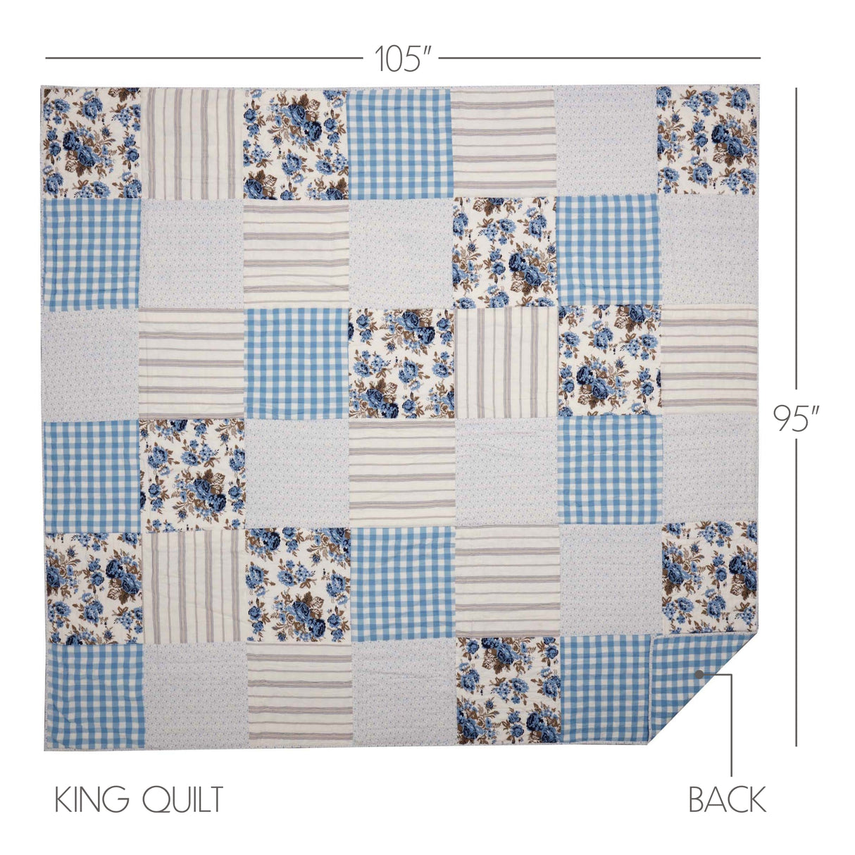 Annie Floral 3 Piece Quilt Set