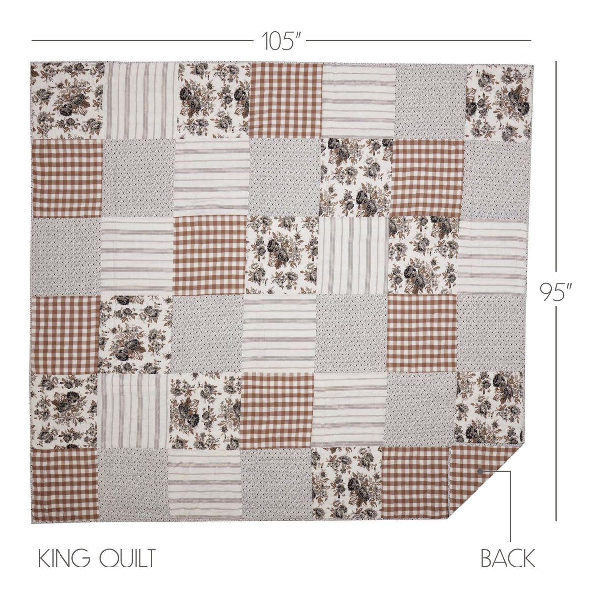 Annie Floral 3 Piece Quilt Set
