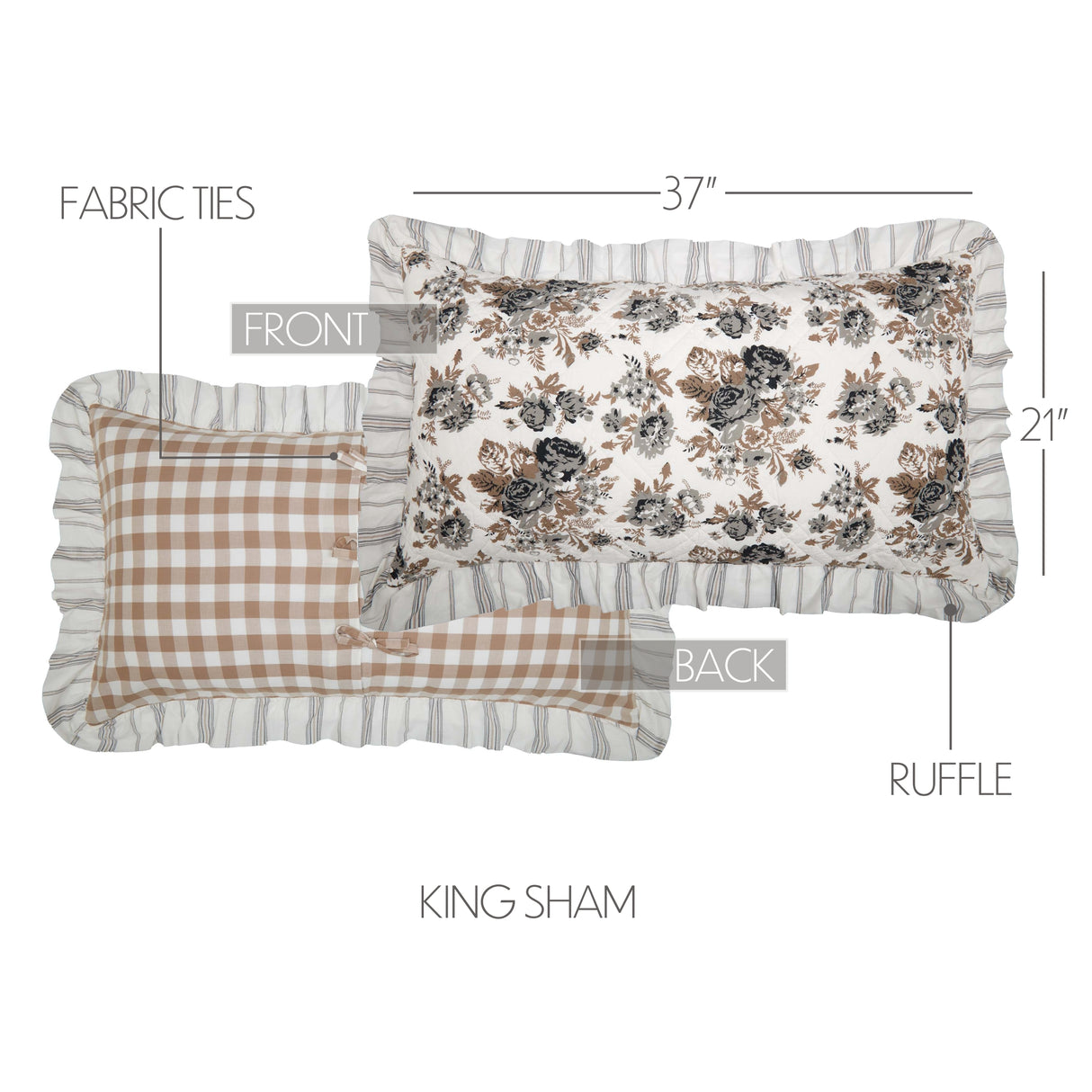 Annie Floral 3 Piece Quilt Set
