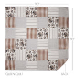 Annie Floral 3 Piece Quilt Set