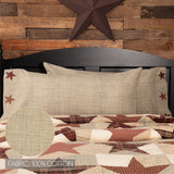 Abilene Star 5PC Burgundy Bedding Set Cal King (1 Quilt, 2 Shams, 2 Pillowcases)
