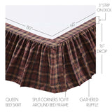 Abilene Star 6PC Burgundy Bedding Set Twin (1 Quilt, 2 Shams, 2 Pillowcases, 1 Bedskirt)