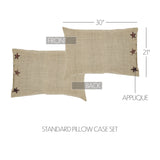 Abilene Star 8PC Burgundy Bedding Set Twin (1 Quilt, 2 Shams, 2 Pillowcases, 1 Bedskirt, 2 Euros)
