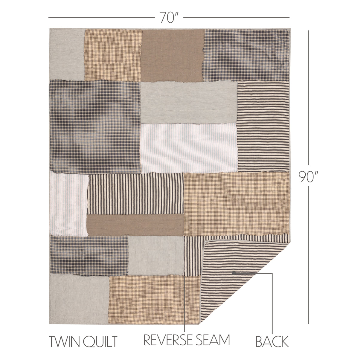 Ashmont 5 Piece Twin Quilt Set (1 Twin Quilt, 2 Standard Shams, 2 Standard Pillowcase)