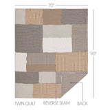 Ashmont 5 Piece Twin Quilt Set (1 Twin Quilt, 2 Standard Shams, 2 Standard Pillowcase)