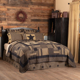 Black Check Star 5 Piece Quilt Set