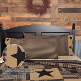 Black Check Star 5 Piece Quilt Set