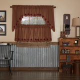 Burgundy Star Curtain Set