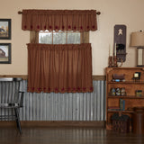 Burgundy Star Curtain Set