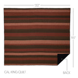 Beckham 5PC Rust Bedding Set Cal King (1 Quilt, 2 Shams, 2 Pillowcases)