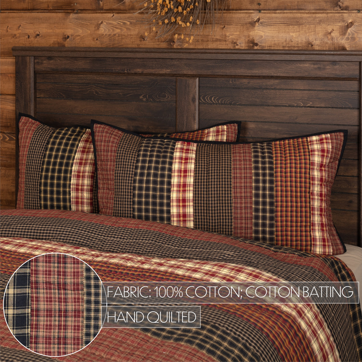 Beckham 5PC Rust Bedding Set Cal King (1 Quilt, 2 Shams, 2 Pillowcases)