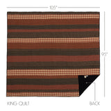 Beckham 8PC Rust Bedding Set King (1 Quilt, 2 Shams, 2 Pillowcases, 1 Bedskirt, 2 Euros)