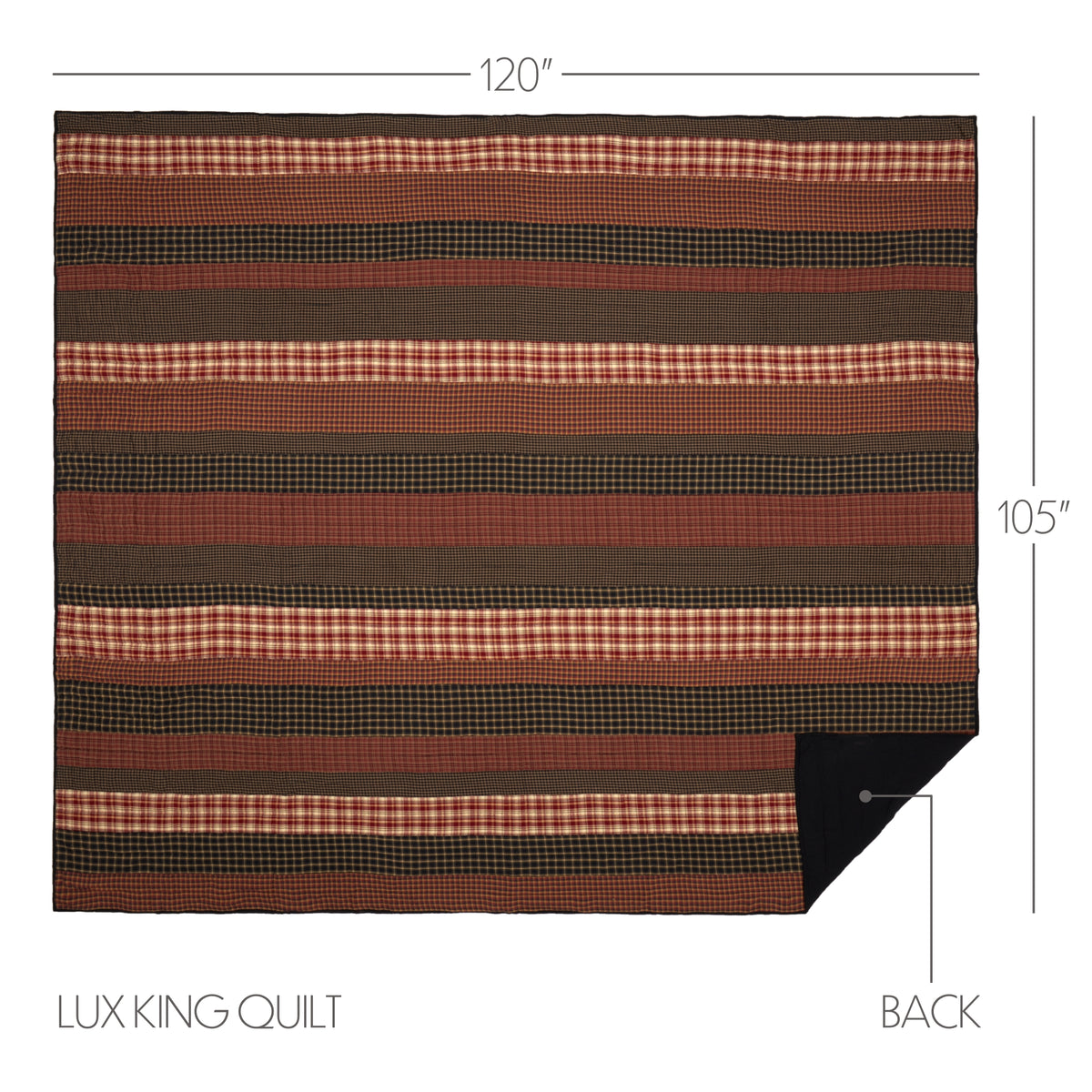 Beckham 8PC Rust Bedding Set Luxury King (1 Quilt, 2 Shams, 2 Pillowcases, 1 Bedskirt, 2 Euros)