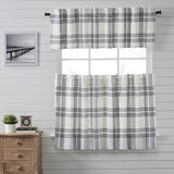 Black Plaid Curtain Set