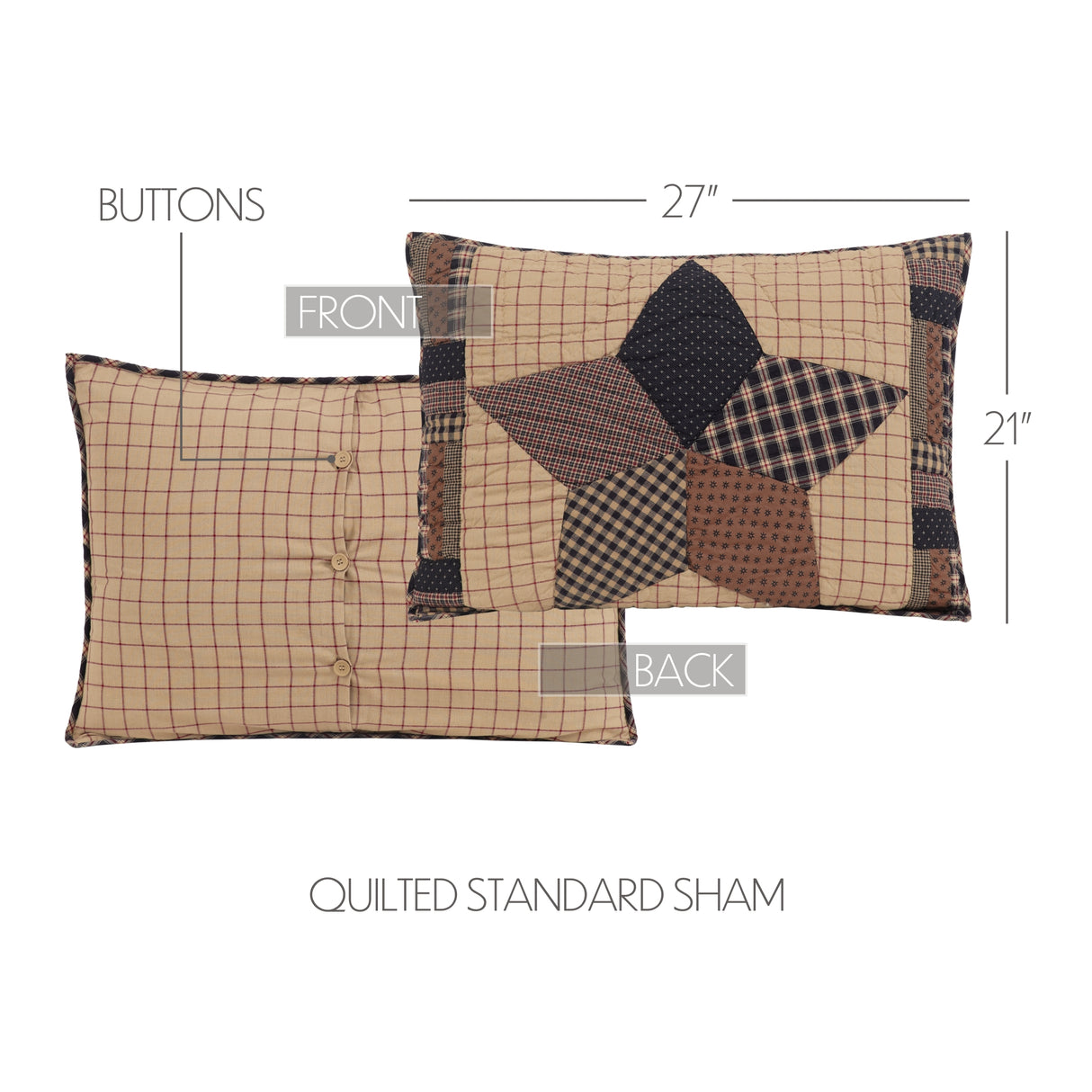 Bingham Star 5 Piece Quilt Set