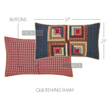 Braxton 5PC Navy Bedding Set Luxury King (1 Quilt, 2 Shams, 2 Pillowcases)