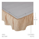 Camilia 4PC Gold Bedding Set King (1 Quilt, 2 Shams, 1 Bedskirt)