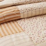 Camilia 5PC Gold Bedding Set Queen (1 Quilt, 2 Shams, 2 Pillowcases)