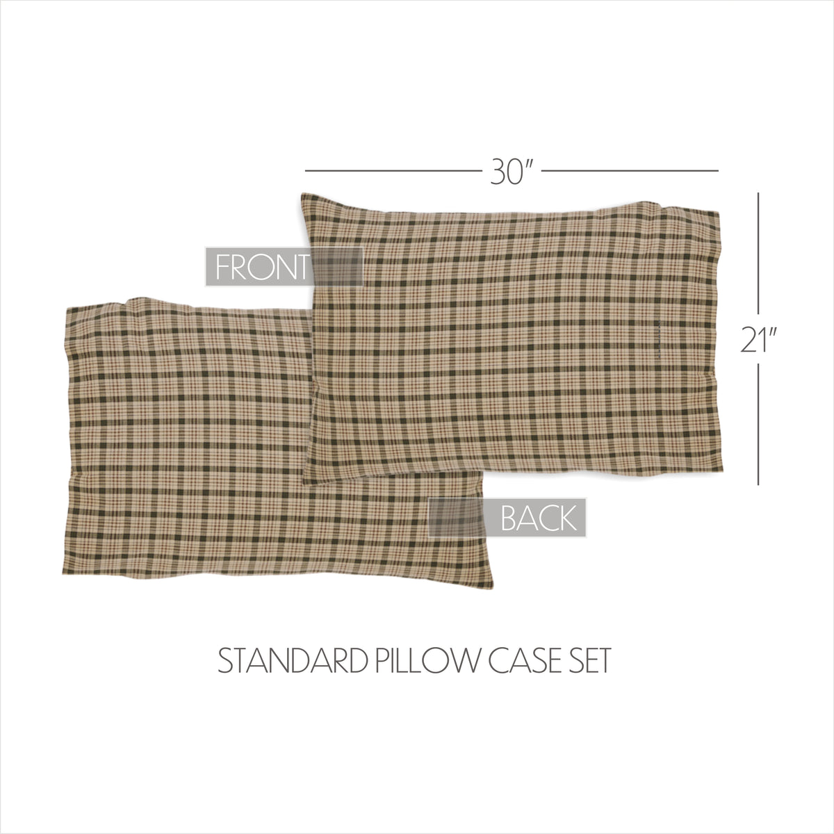 Cider Mill 5PC Khaki Bedding Set Twin (1 Quilt, 2 Shams, 2 Pillowcases)