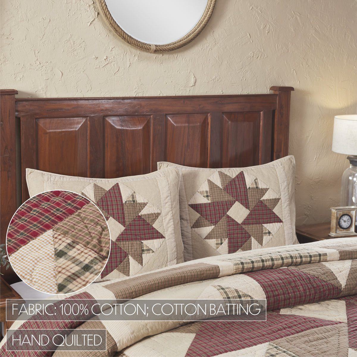 Cider Mill 5PC Khaki Bedding Set Twin (1 Quilt, 2 Shams, 2 Pillowcases)