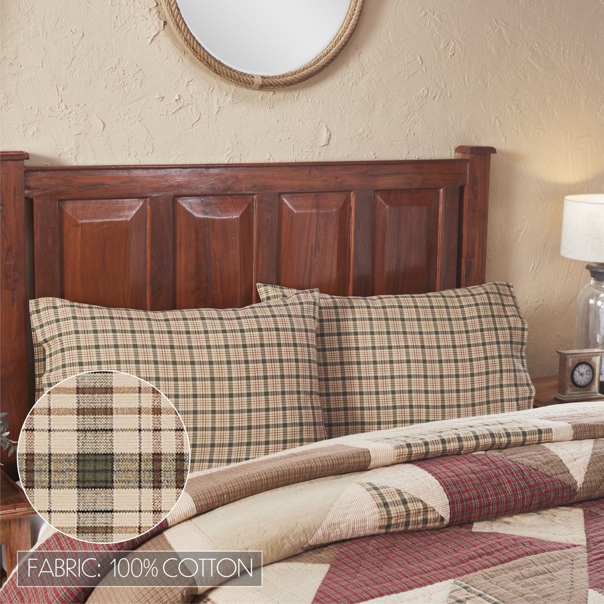 Cider Mill 5PC Khaki Bedding Set Twin (1 Quilt, 2 Shams, 2 Pillowcases)