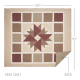 Cider Mill 8PC Khaki Bedding Set Twin (1 Quilt, 2 Shams, 2 Pillowcases, 1 Bedskirt, 2 Euros)