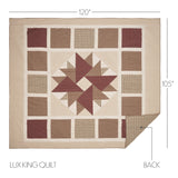 Cider Mill 8PC Khaki Bedding Set Luxury King (1 Quilt, 2 Shams, 2 Pillowcases, 1 Bedskirt, 2 Euros)
